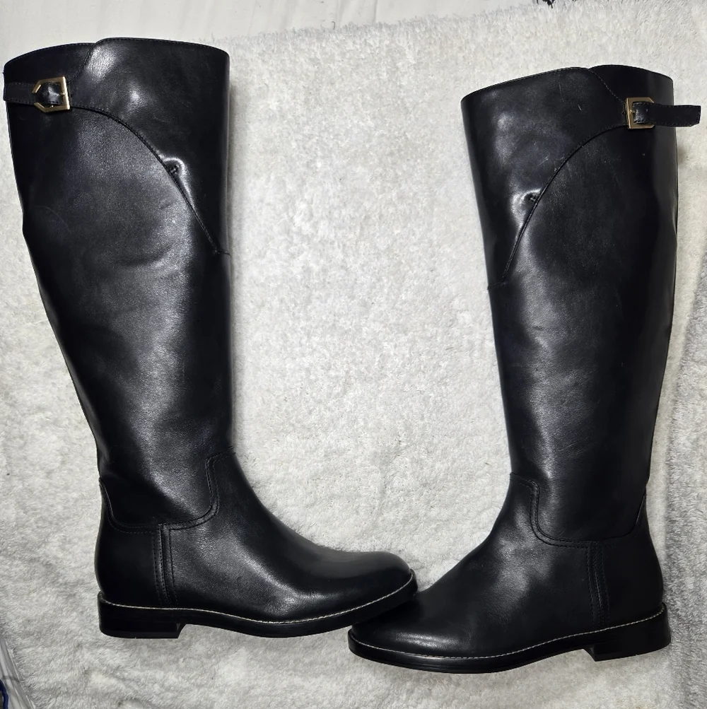 New COLE HAAN Knee Height Boots Women Sz 6B Black